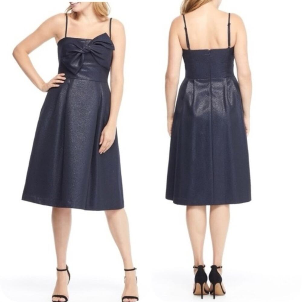 NWT $189 GAL MEETS GLAM Spaghetti Strap Shimmer Dress Size 0